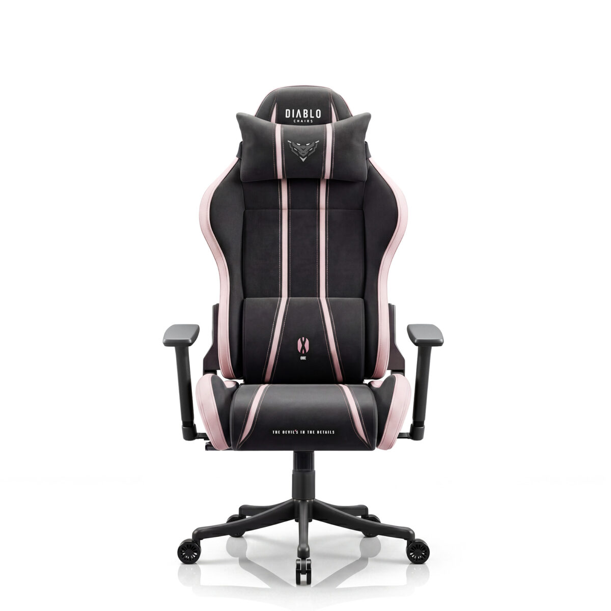 Fotel gamingowy materiałowy Small Size, czarno-różowy: Diablo X-One 2.0 Akira Pink | Meble DUO x one 2.0 small akira pink 02 1