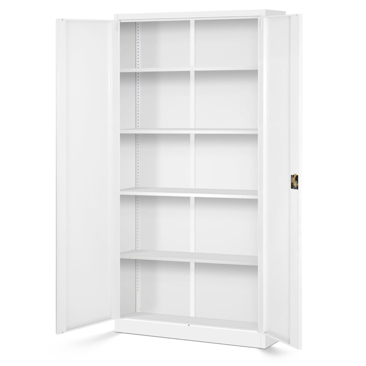Zestaw 4x szafa biurowa metalowa na akta biała, 900x1950x400 mm: JAN H | Meble DUO EMPTY Jan White 2d24 1