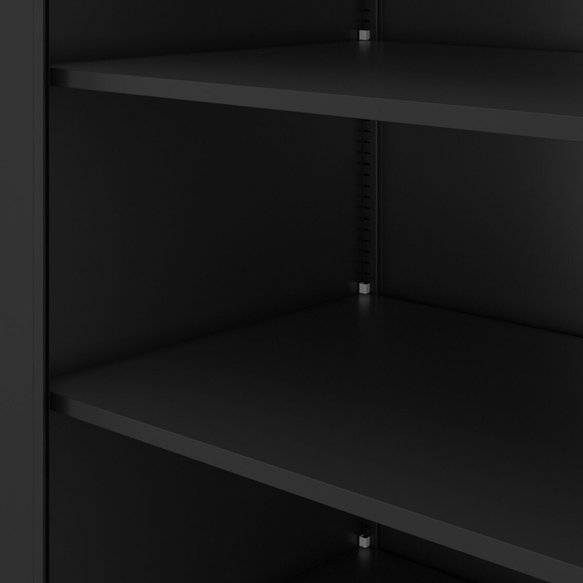 Szafa biurowa metalowa głęboka na dokumenty czarna, 900x1850x600 mm: JAN D600 | Meble DUO jan gl60 czarny detal polki 1