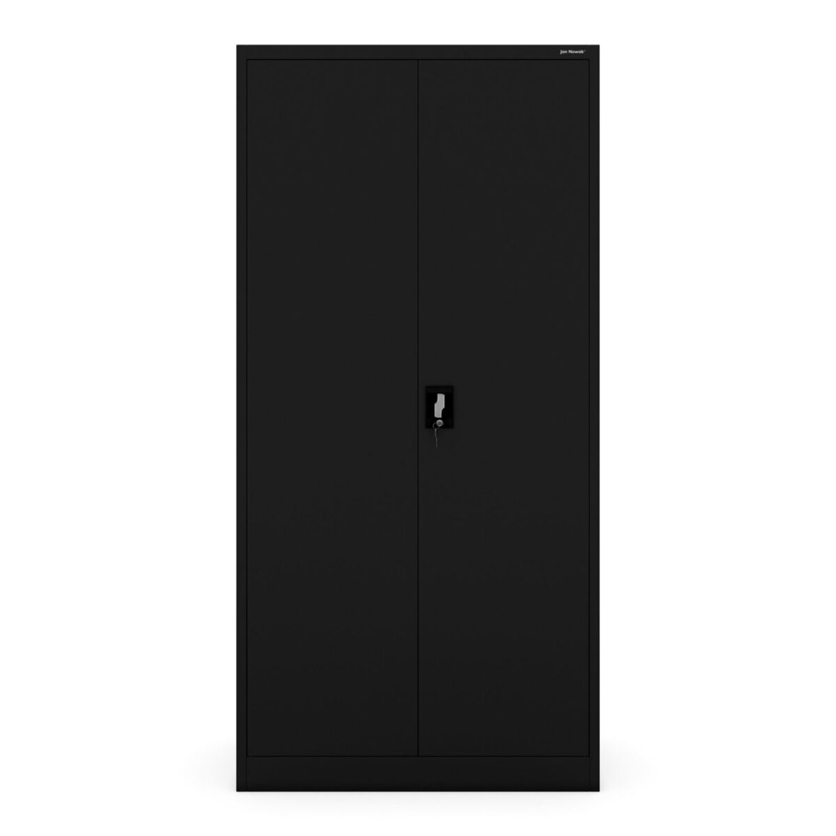 Szafa biurowa metalowa głęboka na dokumenty czarna, 900x1850x600 mm: JAN D600 | Meble DUO jan gl60 czarny przod zamknieta 1