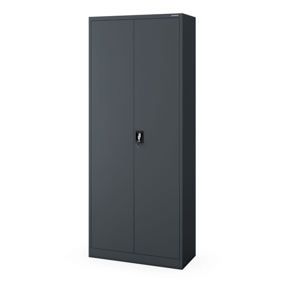 Szafa biurowa metalowa wysoka na dokumenty antracytowa, 900x2200x400 mm: JAN H2200 | Meble DUO jan wys220cm antracytowy bok zamknieta 2