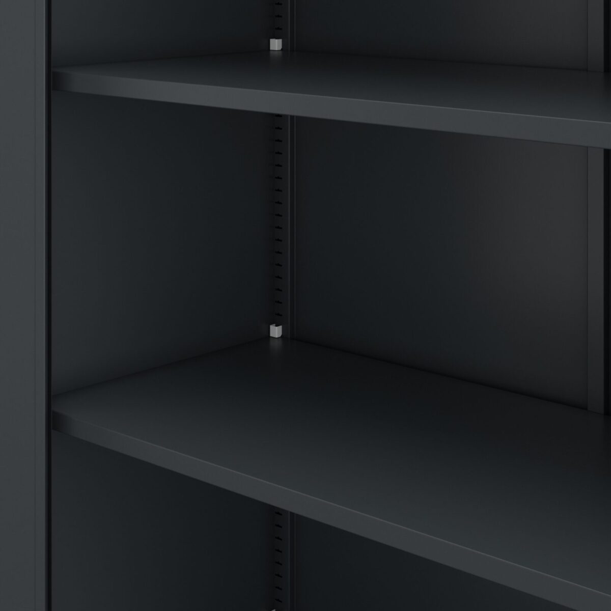 Szafa biurowa metalowa wysoka na dokumenty antracytowa, 900x2200x400 mm: JAN H2200 | Meble DUO jan wys220cm antracytowy detal polki 1