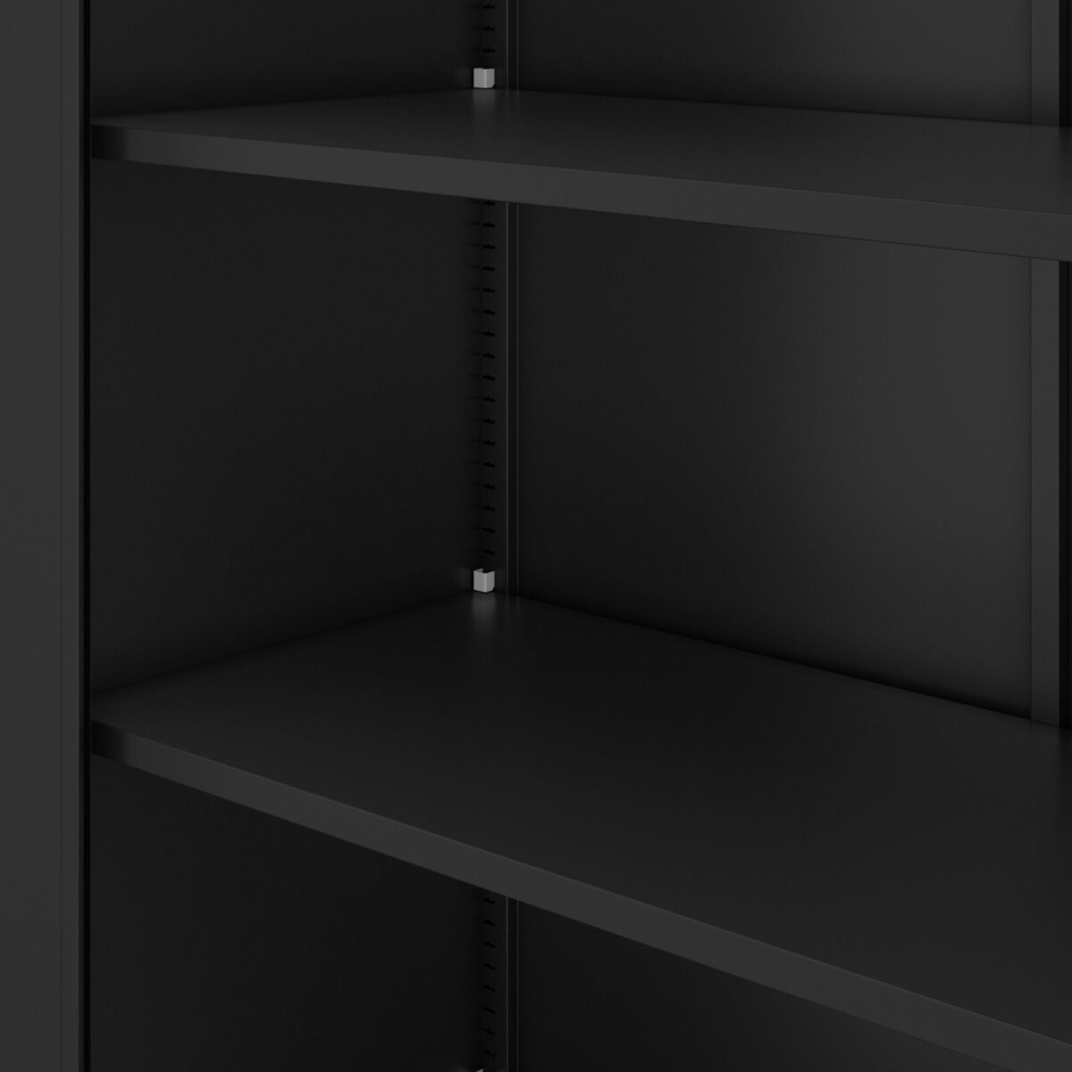 Szafa biurowa metalowa wysoka na dokumenty czarna, 900x2200x400 mm: JAN H2200 | Meble DUO jan wys220cm czarny detal polki 1